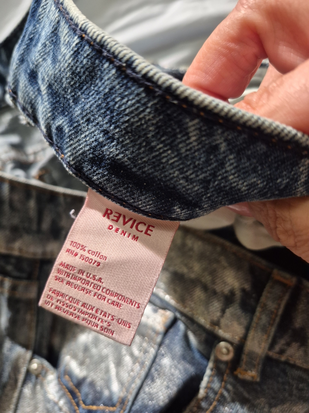 REVICE Silver Metallic Straight Jeans - Picture 5 of 6